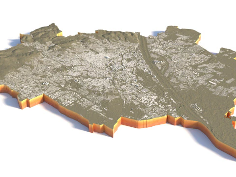 Vienna Terrain city Austria 3D Model