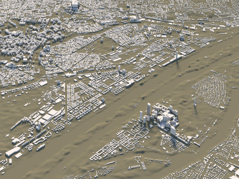 Vienna Terrain city Austria 3D Модель