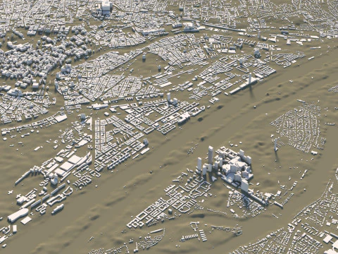 Vienna Terrain city Austria 3D Model