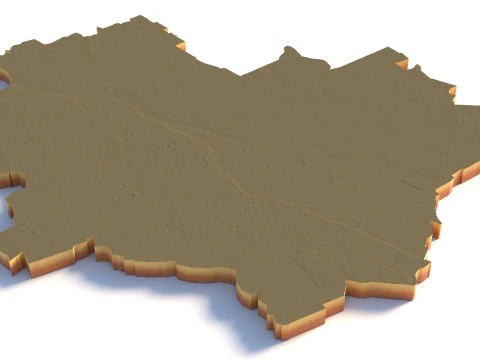 Warsaw Terrain city Poland 3D Model