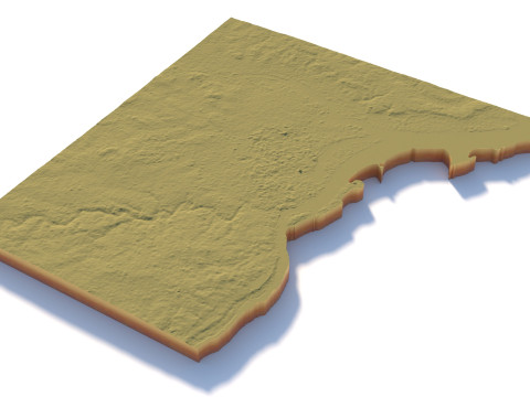 Washington Terrain city DC USA Modèle 3D