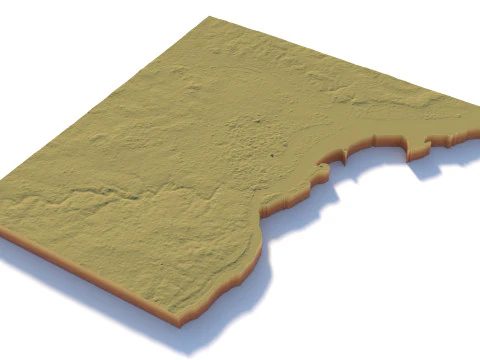 Washington Terrain city DC USA 3D Model
