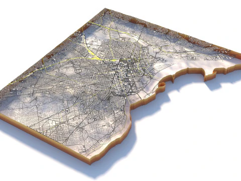 Washington Terrain city DC USA 3D Model