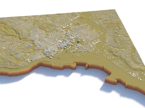 Washington Terrain city DC USA 3D Model