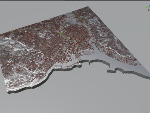 Washington Terrain city DC USA Modèle 3D