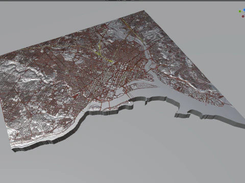 Washington Terrain city DC USA 3D Model