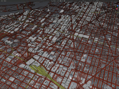 Washington Terrain city DC USA Modèle 3D