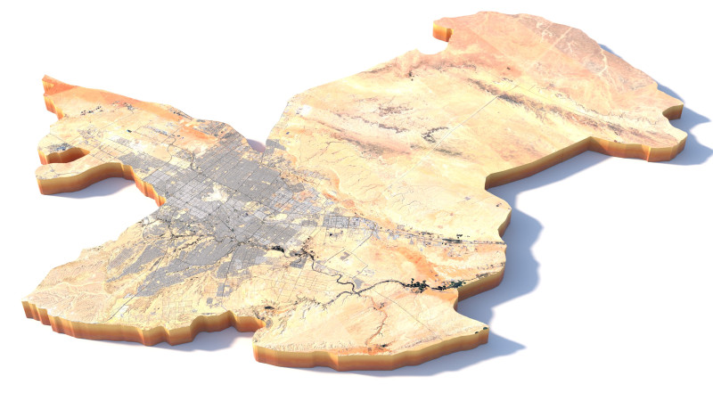 रियादभूभागीय शहर सऊदी अरब 3D मॉडल .c4d .max .obj .3ds .fbx .stl .blend 