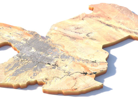 RiyadhTerrain city Saudi Arabia 3D Model