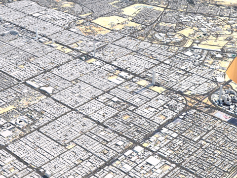 रियादभूभागीय शहर सऊदी अरब 3D मॉडल