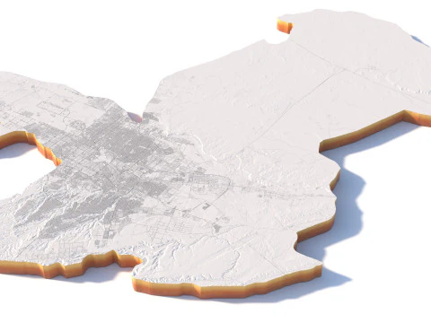 RiyadhTerrain city Saudi Arabia 3D Model