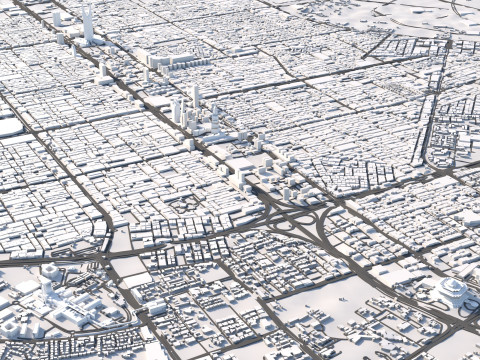 रियादभूभागीय शहर सऊदी अरब 3D मॉडल