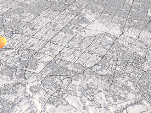 रियादभूभागीय शहर सऊदी अरब 3D मॉडल