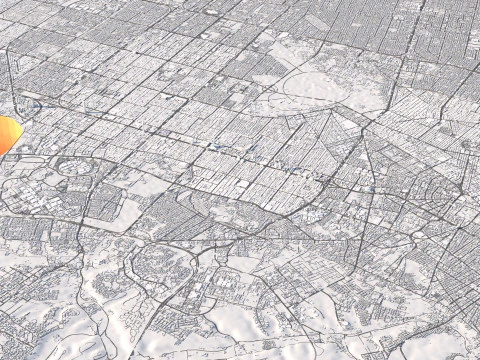 RiyadhTerrain city Saudi Arabia 3D Model