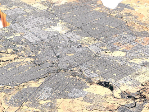 RiyadhTerrain city Saudi Arabia 3D Model