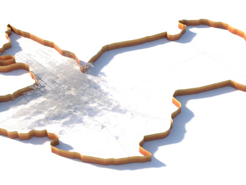 RiyadhTerrain city Saudi Arabia 3D Model