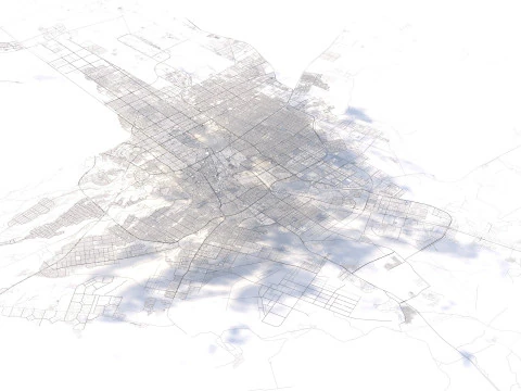 RiyadhTerrain city Saudi Arabia 3D Model