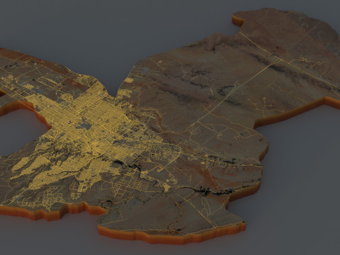 रियादभूभागीय शहर सऊदी अरब 3D मॉडल