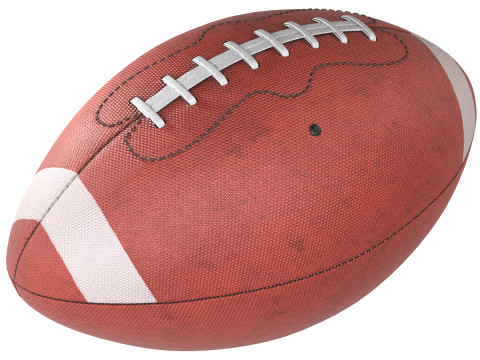 American football Model 3D
