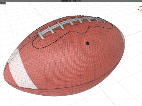 American football 3D Model
