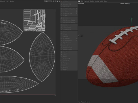 American football 3D Model