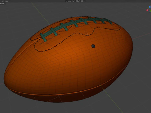 American football 3D Model