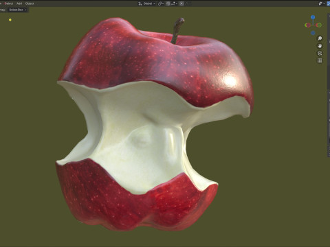 Яблоко укушено 3D Модель