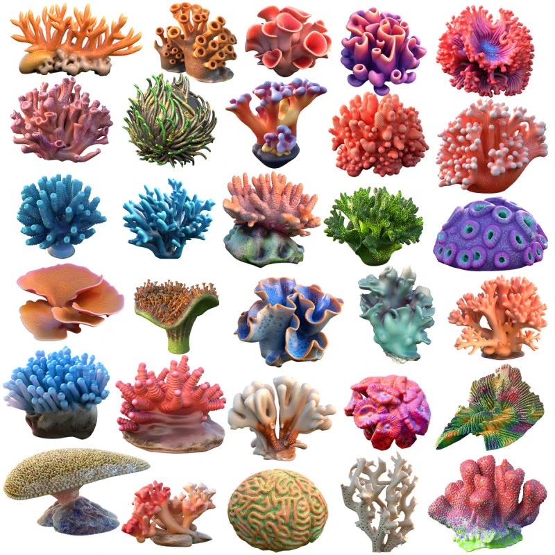 Coral reef collection 1-30 3D Model .c4d .max .obj .3ds .fbx .stl .blend 