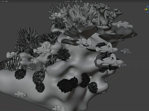 Coral Reef Rock 1 3D Model