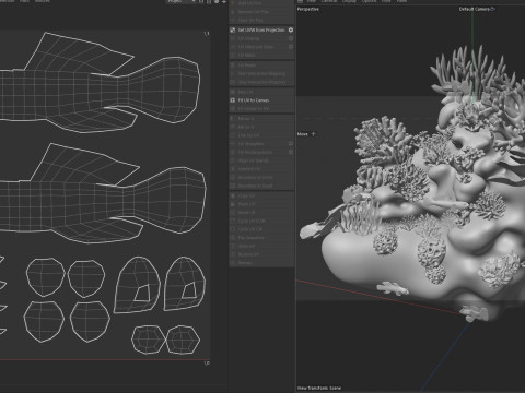 कोरल रीफ रॉक 1 3D मॉडल