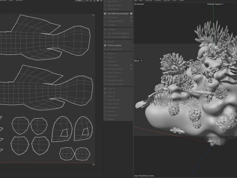 Coral Reef Rock 1 3D Model