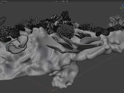 Coral Reef Rock 2 3D Model
