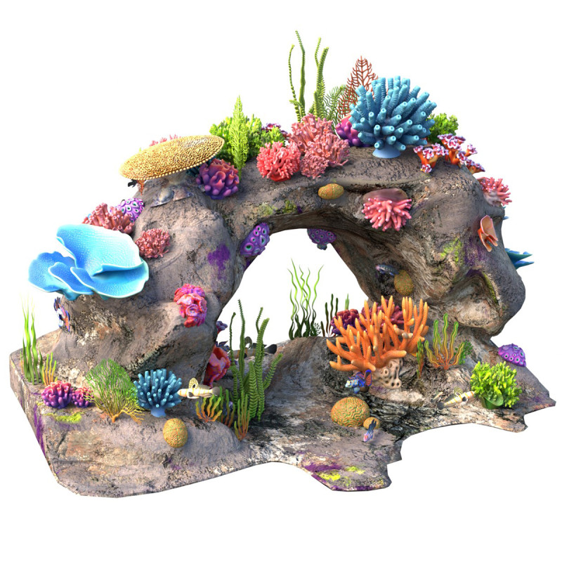 Roccia della barriera corallina 3 Modello 3D .c4d .max .obj .3ds .fbx .stl .blend