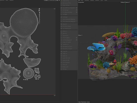Coral Reef Rock 3 3D Model