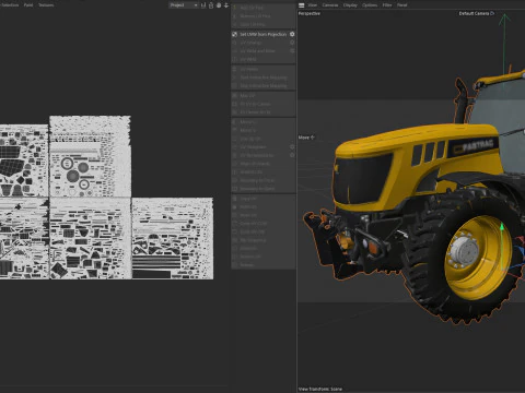 AT 502B Tractor Agricultural 3D Model