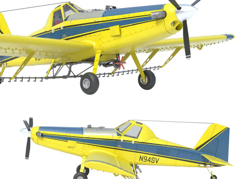 AT 502B Aereo agricolo con trattore aereo Modello 3D