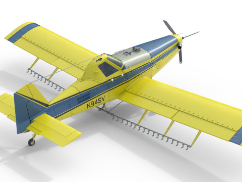 Pesawat Pertanian Traktor Udara AT 502B Model 3D