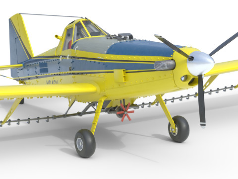 Pesawat Pertanian Traktor Udara AT 502B Model 3D