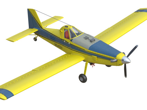 Pesawat Pertanian Traktor Udara AT 502B Model 3D