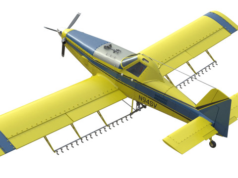 Pesawat Pertanian Traktor Udara AT 502B Model 3D