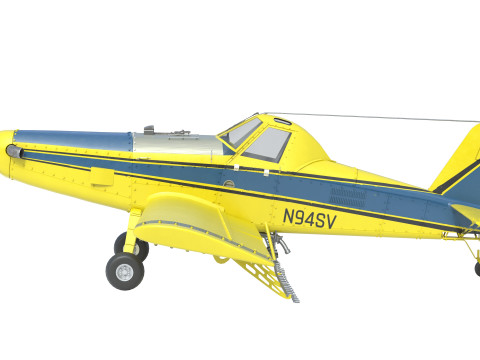 Pesawat Pertanian Traktor Udara AT 502B Model 3D