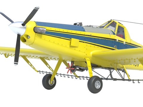 Pesawat Pertanian Traktor Udara AT 502B Model 3D