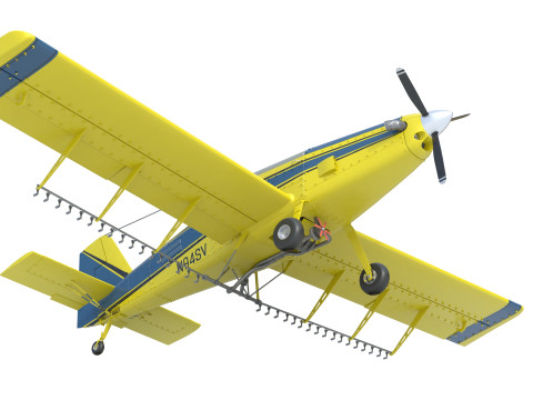 Pesawat Pertanian Traktor Udara AT 502B Model 3D