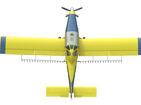 Pesawat Pertanian Traktor Udara AT 502B Model 3D