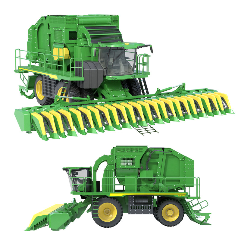 John Deere CS770 코튼 스트리퍼 3D 모델 .c4d .max .obj .3ds .fbx .stl .blend