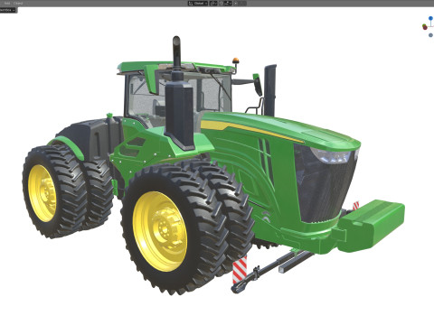 존디어 트랙터 9r-440 3D 모델