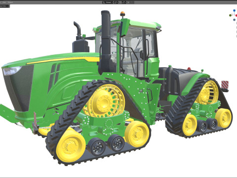 Tracteur John Deere 9rx-640 Modèle 3D