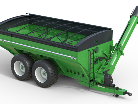 ब्रेंट 1596 डुअल ऑगर ग्रेन कार्ट 3D मॉडल