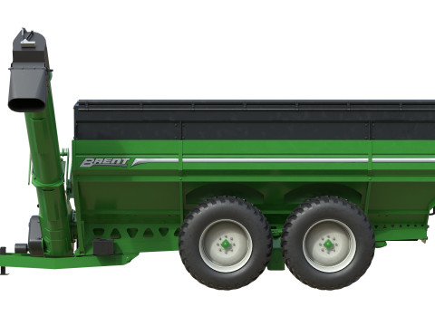 ब्रेंट 1596 डुअल ऑगर ग्रेन कार्ट 3D मॉडल