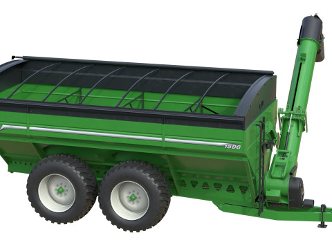 ब्रेंट 1596 डुअल ऑगर ग्रेन कार्ट 3D मॉडल